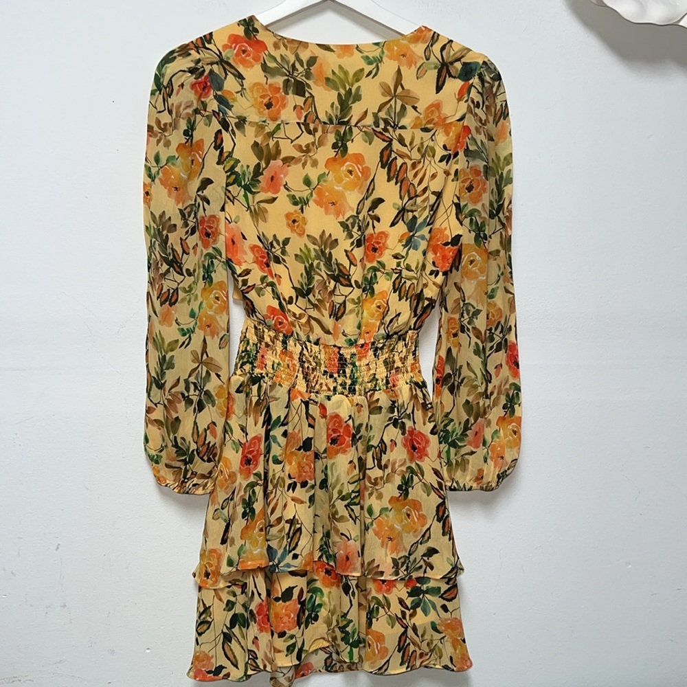 Rays for days laurel Yellow Floral Long Sleeve Dress size XS - Picture 5 of 11
